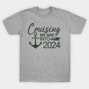 Cruising My Way Into 2024 New Year 2024 Cruise T-Shirt